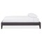 Baxton Studio Lancashire Grey Upholstered Full Size Bed Frame with Tapered Legs 125-6991 - alternate 2